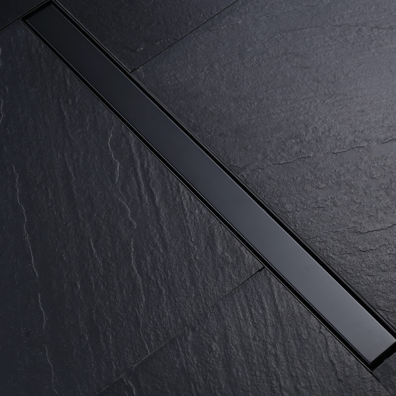 WOWOW Modern Stainless Steel Drain Trough with Removable Cover Plate