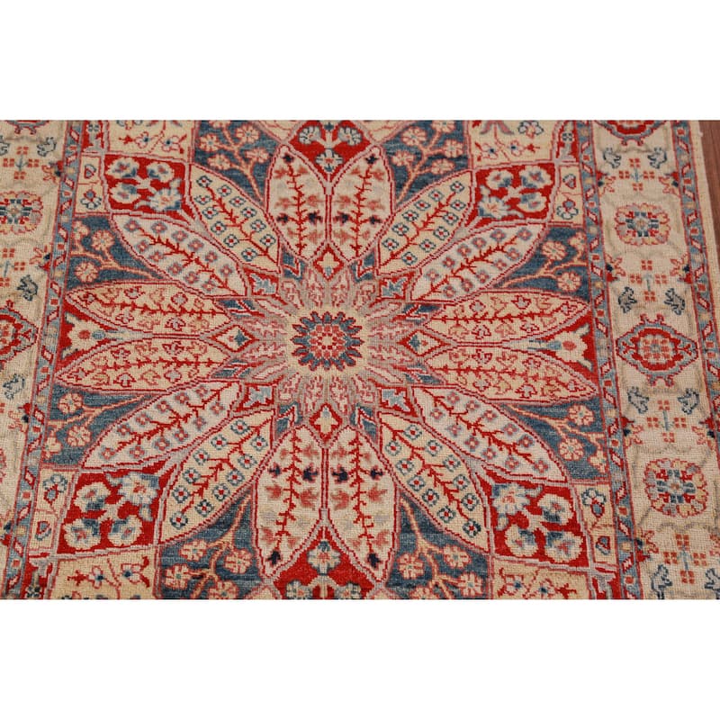Vegetable Dye Floral Ziegler Oriental Runner Rug Handmade Wool Carpet - 3'0"x 12'0"