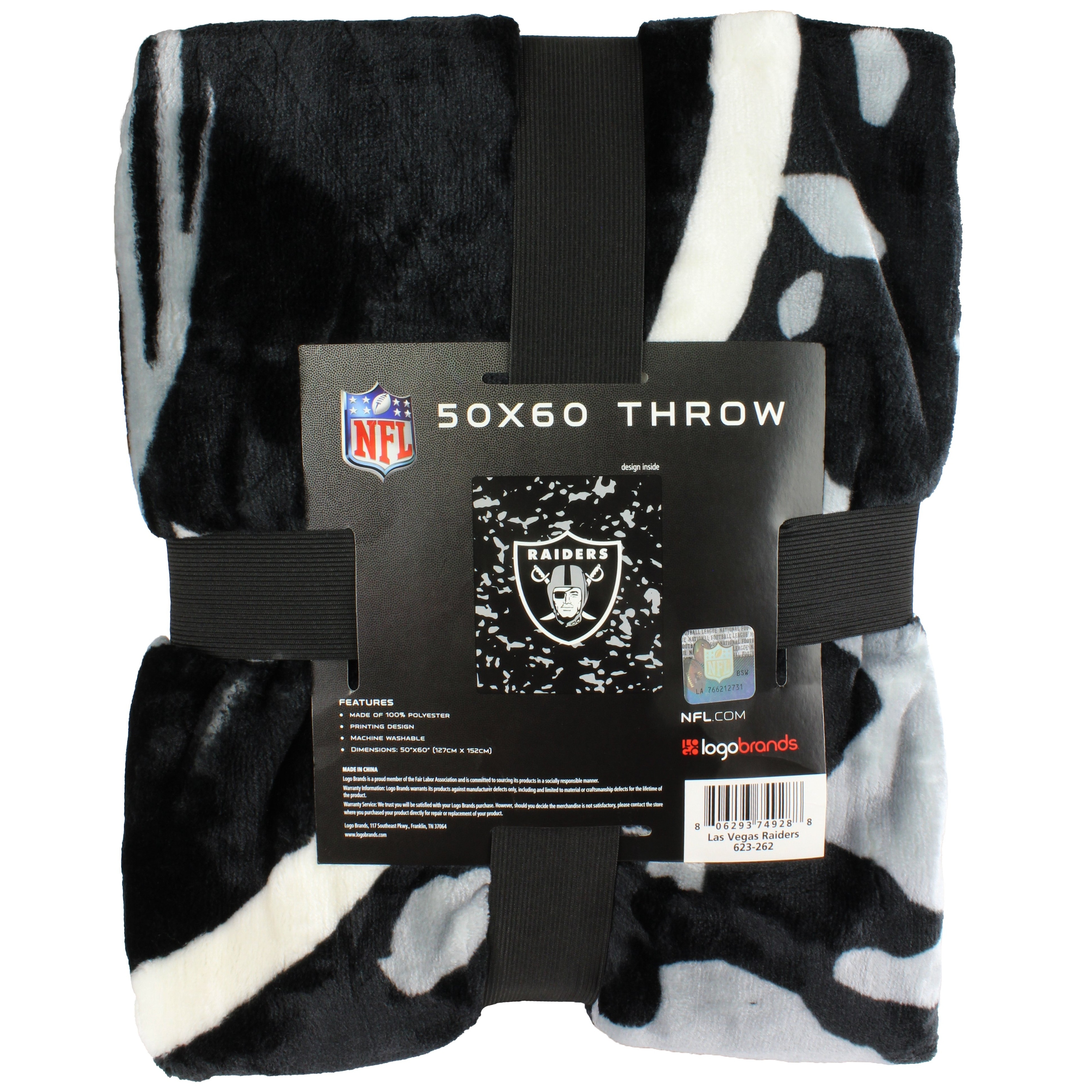 Las Vegas Raiders 50 x 60 Throw Blanket