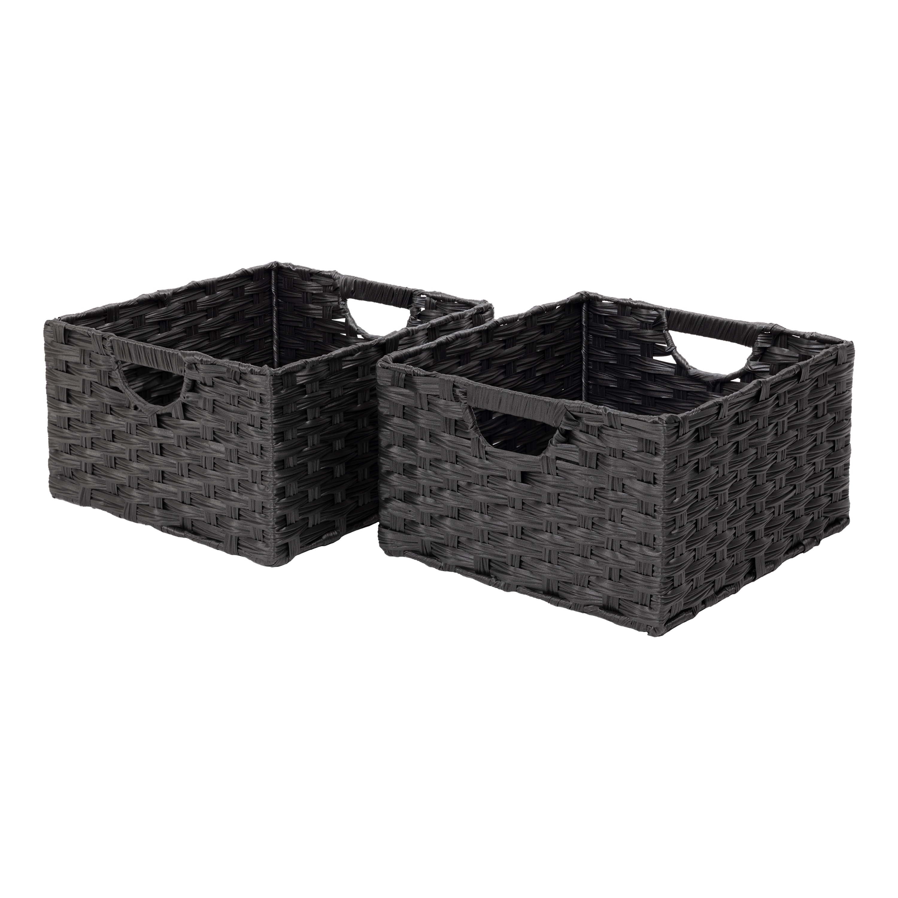 OLLVIA Foldable Storage Baskets for Shelves Set of 3, Fabric Storage Bins with Labels, Decorative Cloth Organizer Storage Boxes, Rectangle Closet