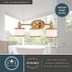 preview thumbnail 5 of 9, Carlisle 3-Light 22.25 in. W Bathroom Vanity Lighting Fixture, White Frosted Opal Glass, Dimmable LED Compatible, Reversible