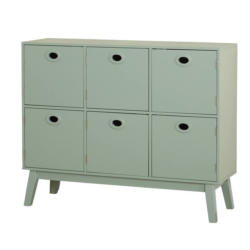 Simple Living Jamie Mid-Century Modern 6-door Storage Cabinet