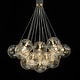 preview thumbnail 1 of 29, 13/ 19-Light Modern Glam Large Sputnik Cluster Glass Globe Bubble Chandelier with Swirled Glass Bubble Globe (Bulb Not Included)