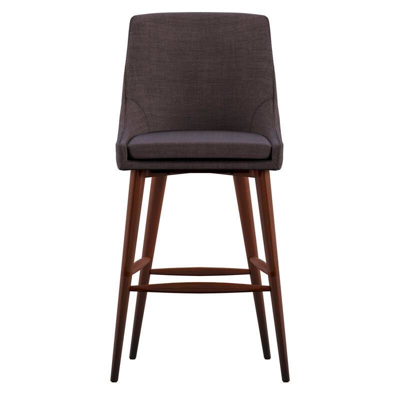 Sasha Espresso Barrel Back Counter Stools (Set of 2) iNSPIRE Q Modern