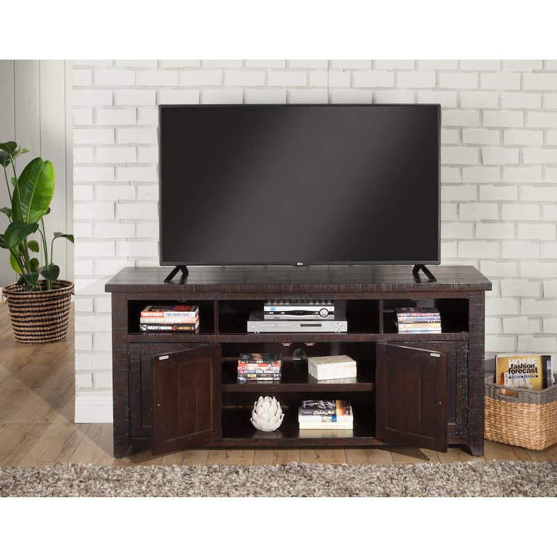 Nantucket 65-Inch Wide Solid Wood TV Stand with Storage