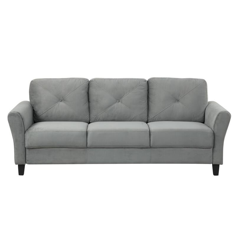 Elegant Antique Dark Grey Three-Seater Sofa, Comfortable Memory Foam, Durable Structure for Stylish Homes