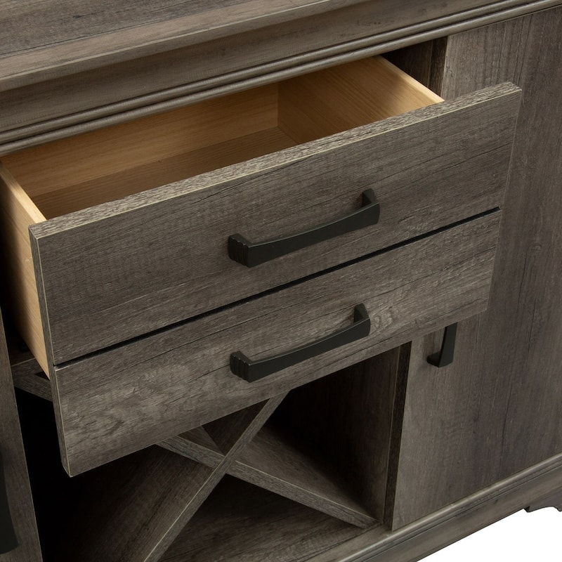 Liberty Furniture Tanners Creek Greystone Server Wine Rack