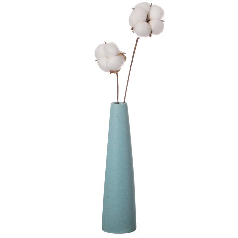 Uniquewise 8-Inch Slim Cone Ceramic Vase - Green