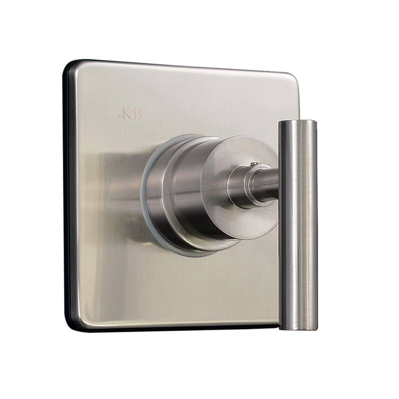 Kingston Brass Manhattan Single-Handle Three-Way Diverter Valve with Square Trim Kit - Brushed Nickel