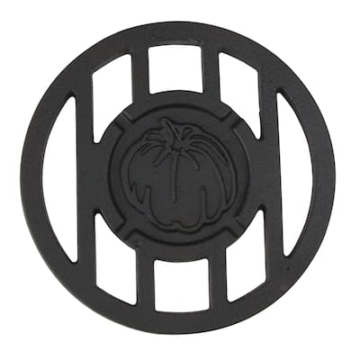 5.5" Black Harvest Inspired Pumpkin Halloween Grill Accessory