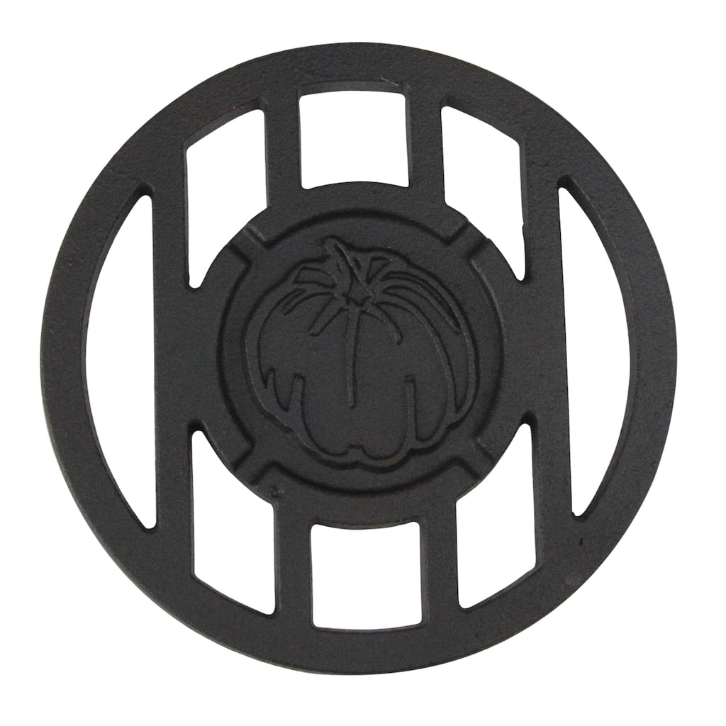 5.5" Black Harvest Inspired Pumpkin Halloween Grill Accessory