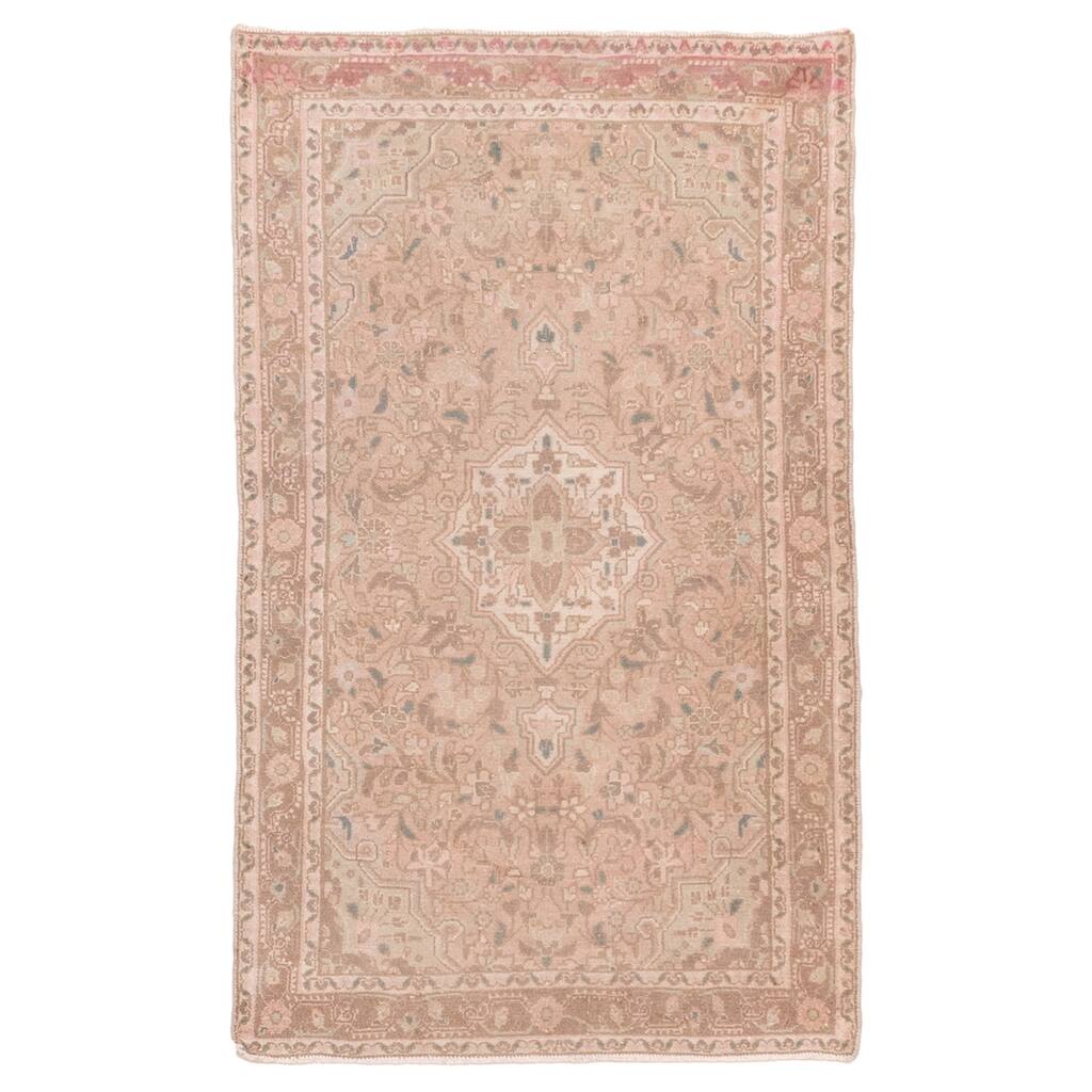 ECARPETGALLERY Hand-knotted Antalya Vintage Copper Wool Rug - 2'6 x 4'1