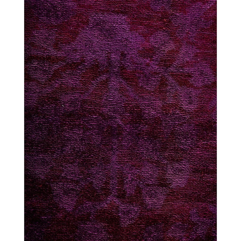 Overton Hand Knotted Wool Vintage Inspired Modern Contemporary Overdyed Red Area Rug - 7' 9" x 10' 2"