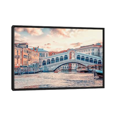 iCanvas "Ponte Di Rialto" by Manjik Pictures Framed Canvas Print