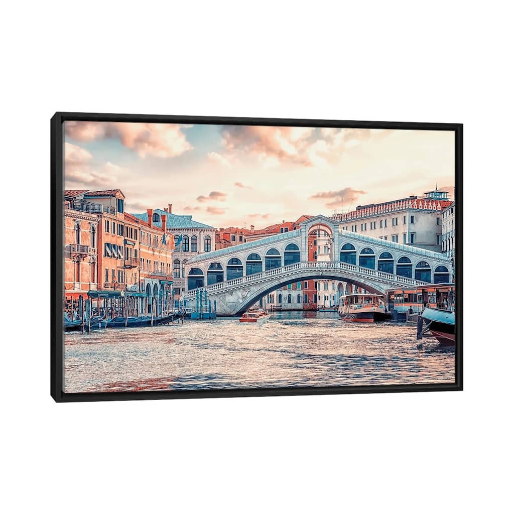 iCanvas "Ponte Di Rialto" by Manjik Pictures Framed Canvas Print