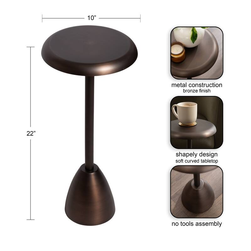 Kate and Laurel Morizet Round Metal Table