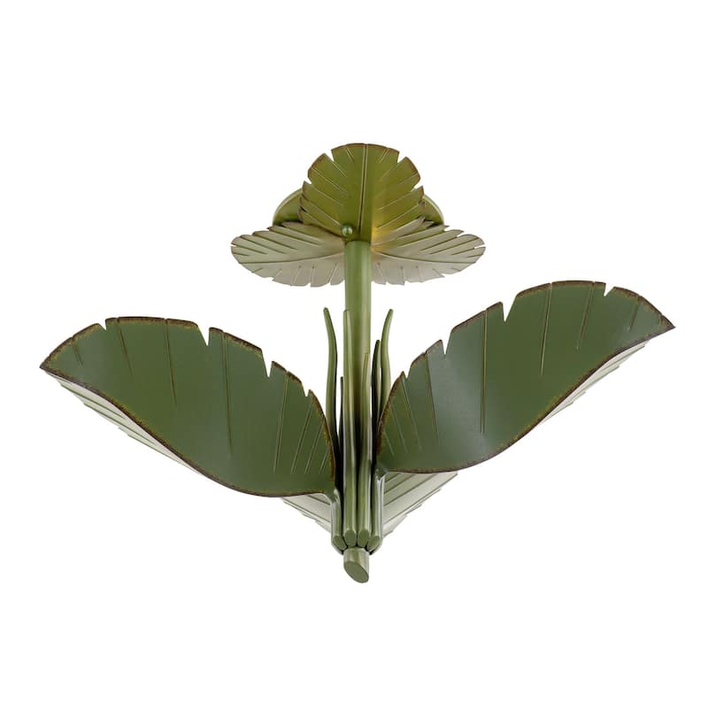 Varaluz Banana Leaf 3-Light Semi-Flush Wall Sconce
