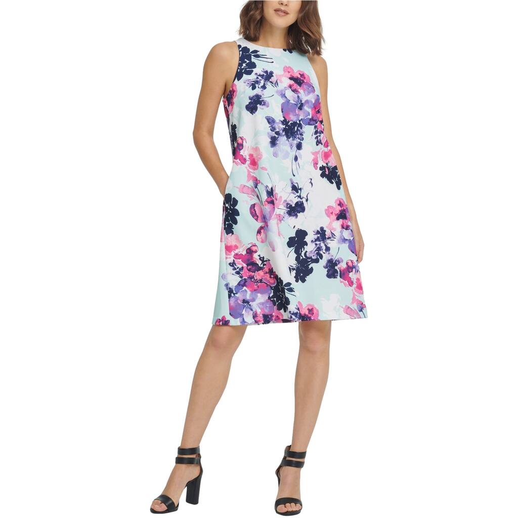 Dkny Womens Floral Trapeze Dress