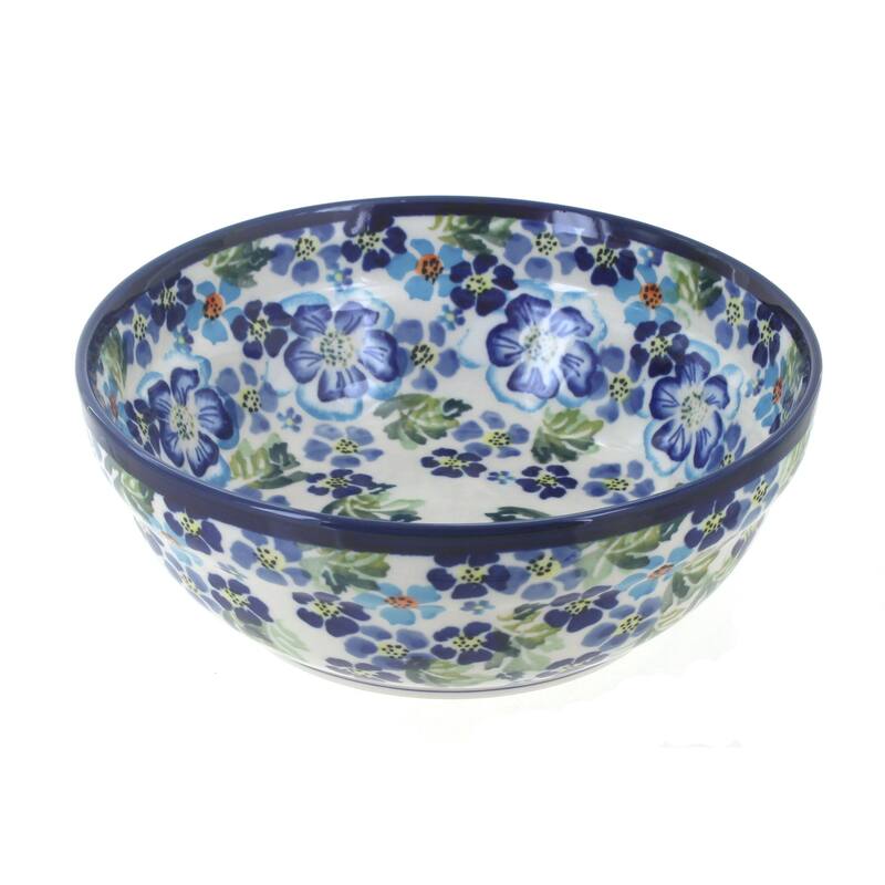Blue Rose Polish Pottery Zaklady Cereal Bowl - Vintage Violet