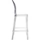 preview thumbnail 26 of 24, Clear 30" Seat Height Barstool Modern Plastic Side Bar Counter Stool - Accent Lounge No Arms Armless