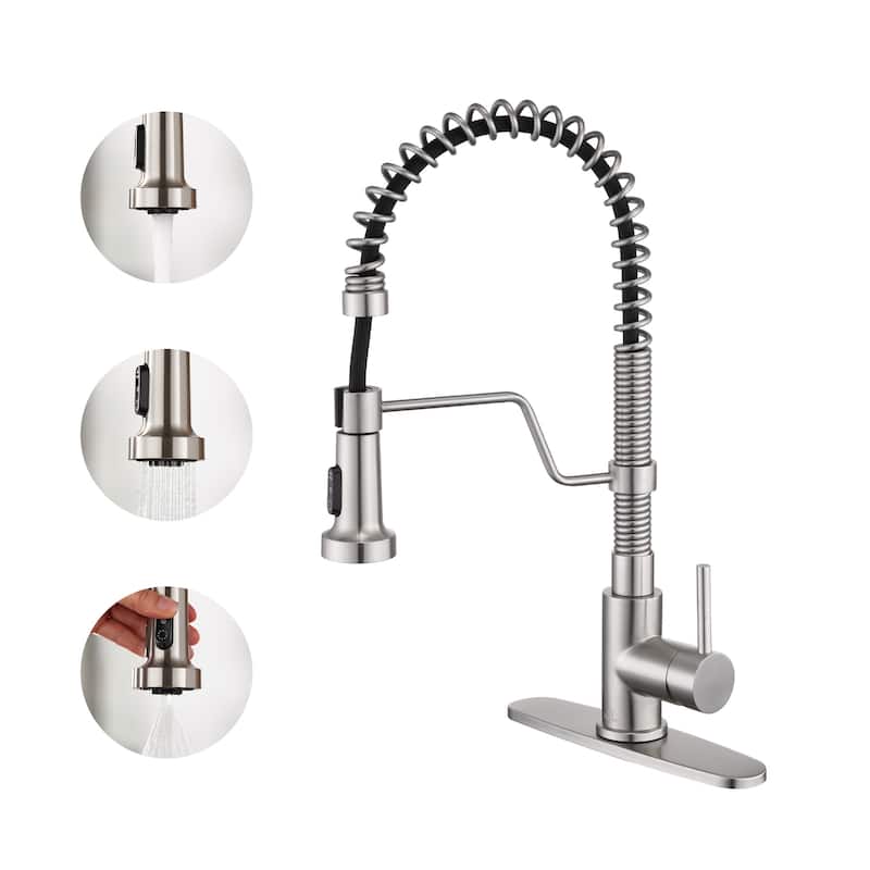 Single Handle Pull-Down Sprayer Kitchen Faucet