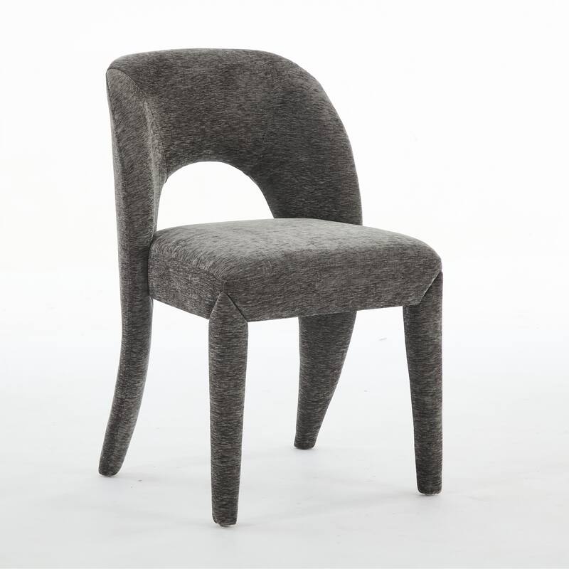 Contemporary Metal Frame Dining Chair Set of 2 with Sponge Cushion 300lb Capacity