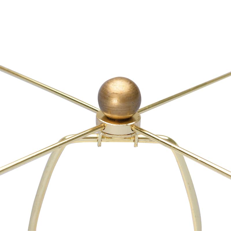 Transparent Bubble Glass and Metal Table Lamp