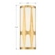 preview thumbnail 5 of 4, Royston 2 Light Antique Gold Wall Mount - 6.75'' W x 17.75'' H x 3.375'' D