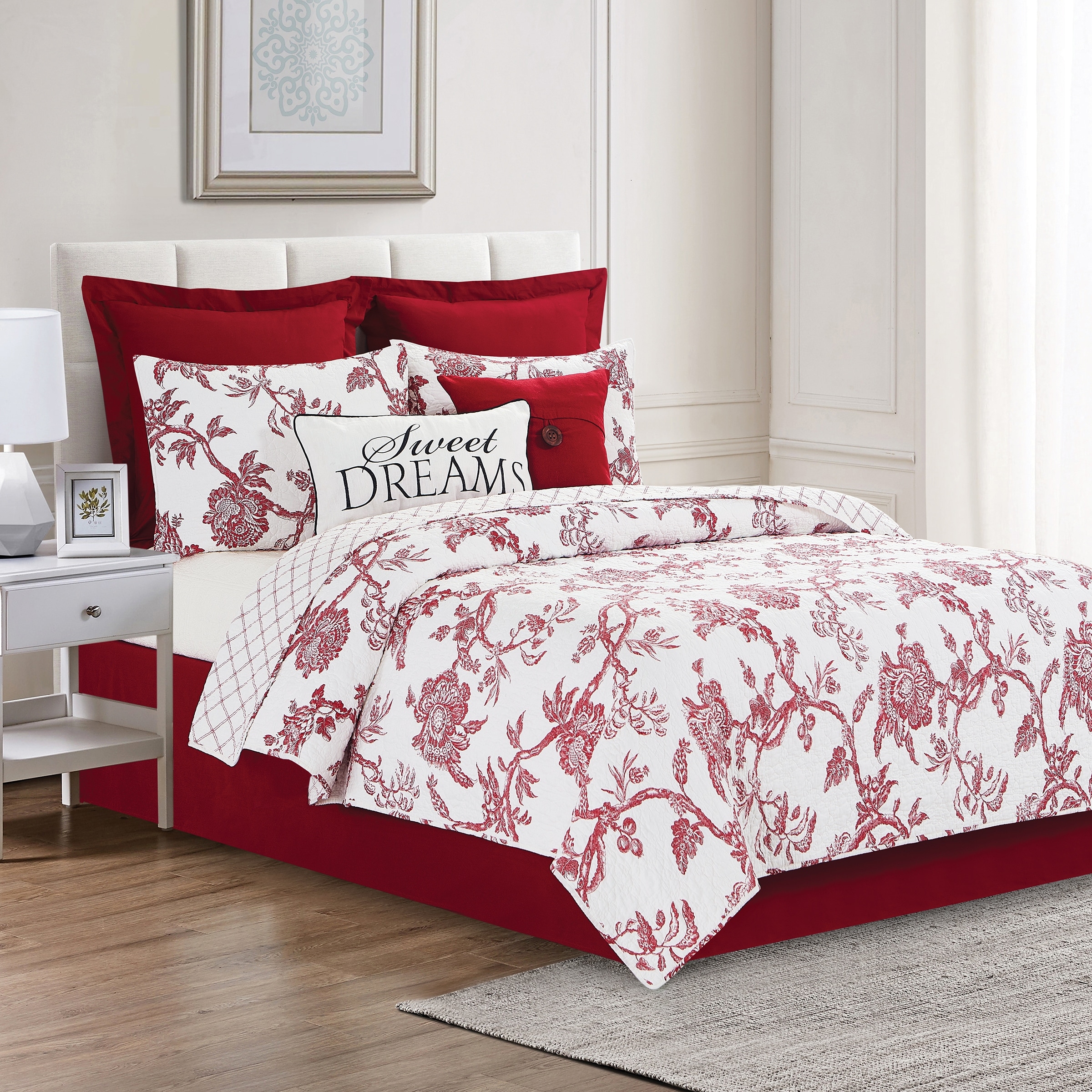 Arcadia Cotton Quilt Set - Reversible and Machine Washable