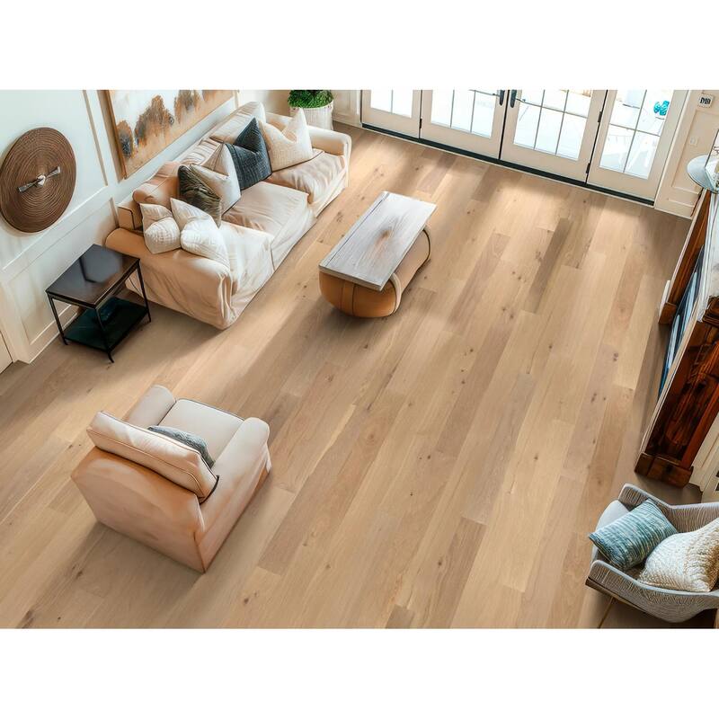 Shaw SW772 Repel 7" Wide Wire Brushed Engineered White Oak Hardwood