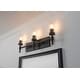 preview thumbnail 8 of 11, AFX HNTV2411MB Huntington 3 Light 24" Wide Vanity Light with Ribbed