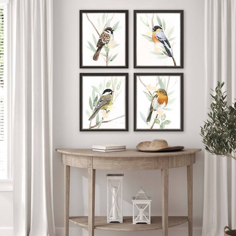 Tree Toppers S/4 Framed Art Giclee Under Glass - Multi-Color