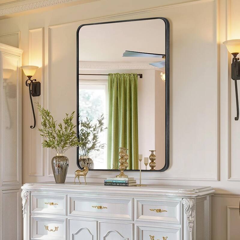 Wall Mount Bathroom Rectangle Vanity Mirror (Horizontal/Vertical)