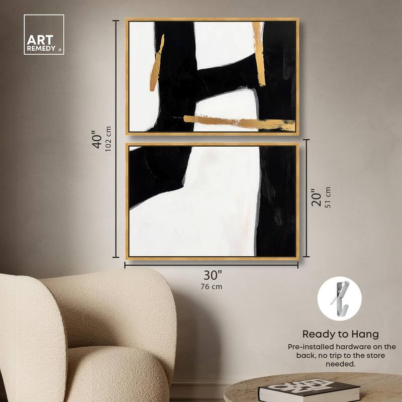 Urban Grid I Canvas Set of 2 by Art Remedy