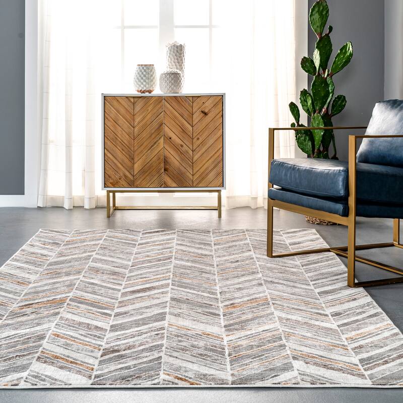 Nuloom Masha Modern Abstract Chevron Area Rug