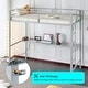 preview thumbnail 23 of 25, Twin Square Tube Raised Bed With Table Outlet LED Light Strip Iron Bed USA