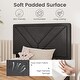 preview thumbnail 6 of 5, Gray Faux Linen Twin Platform Bed Tufted Headboard Sturdy Design