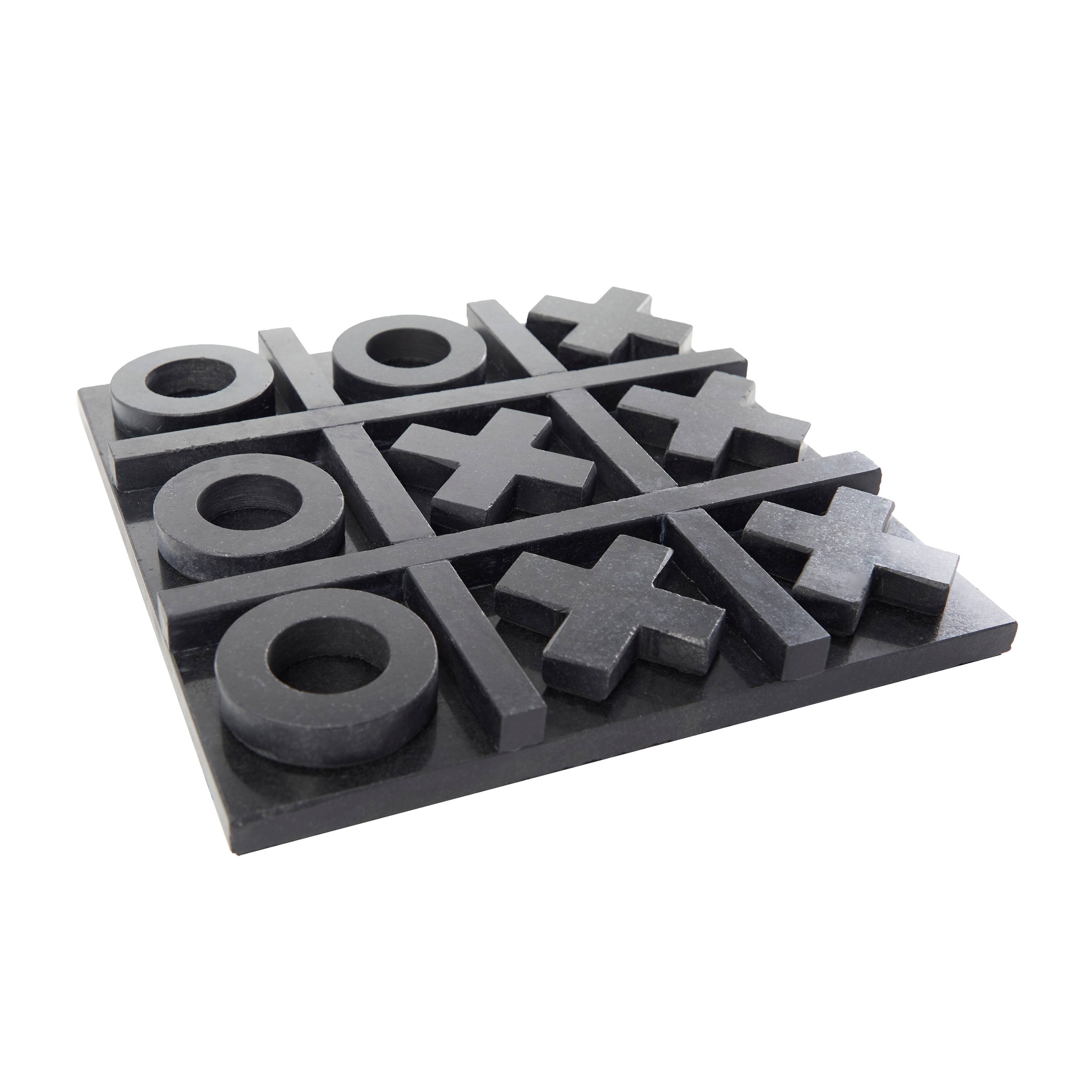 Black Marble Tic Tac Toe Game Set On Sale Bed Bath & Beyond 38352767