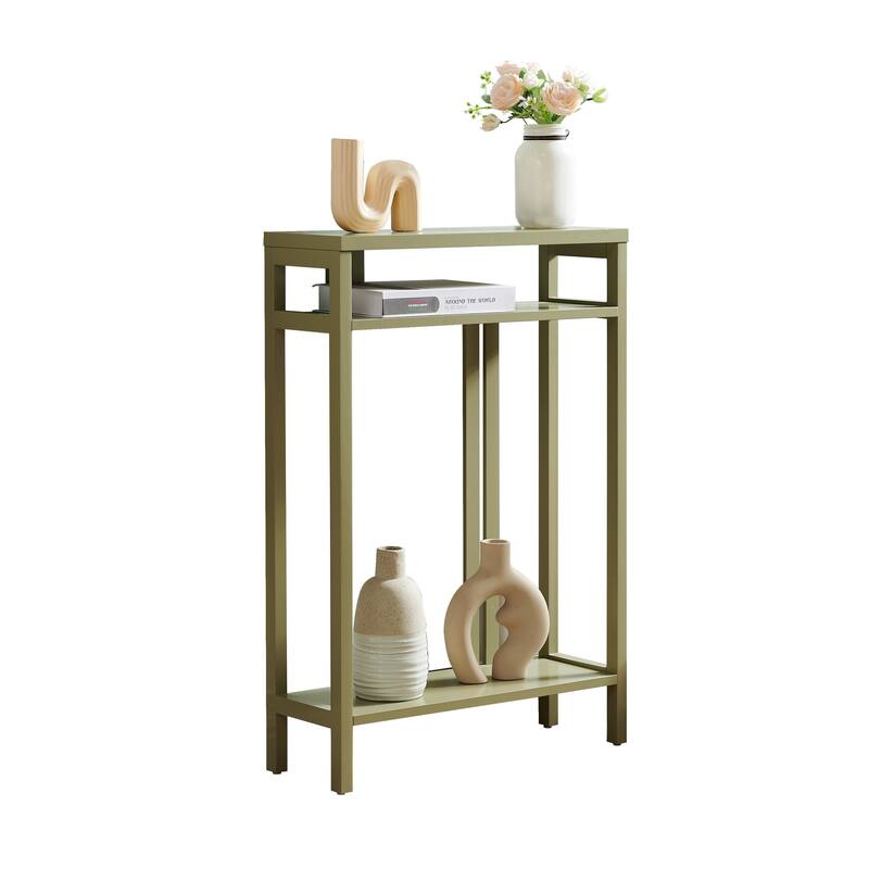 Bisbee Wood 22-inch Console Table with Two Shelves - 22"L x 8"W x 32"H