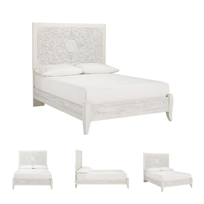 Paxberry Whitewash Panel Bed