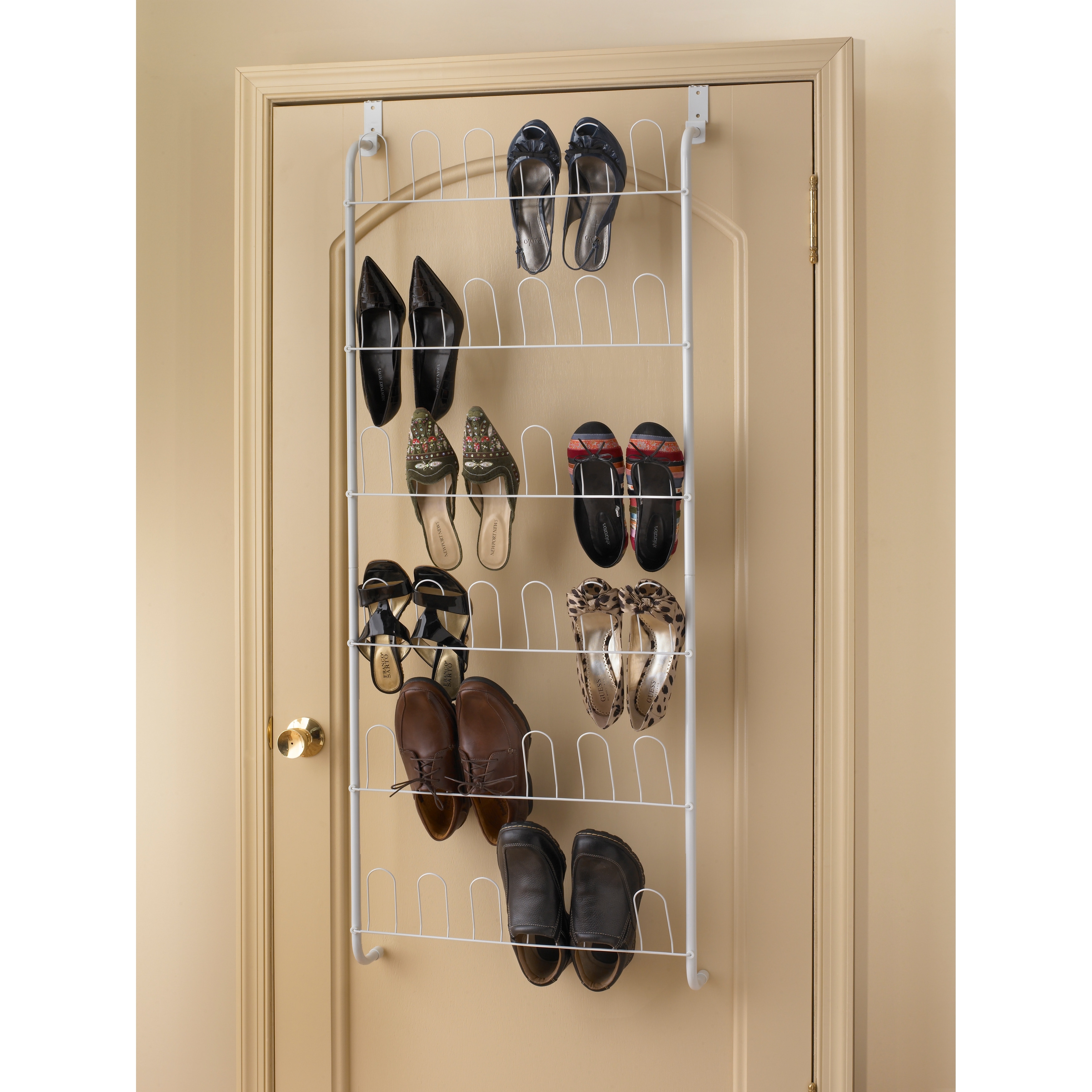 Shoe Racks Pics ClosetMaid 18-Pair Wall or Door Mount Shoe Rack - Overstock - 38431293