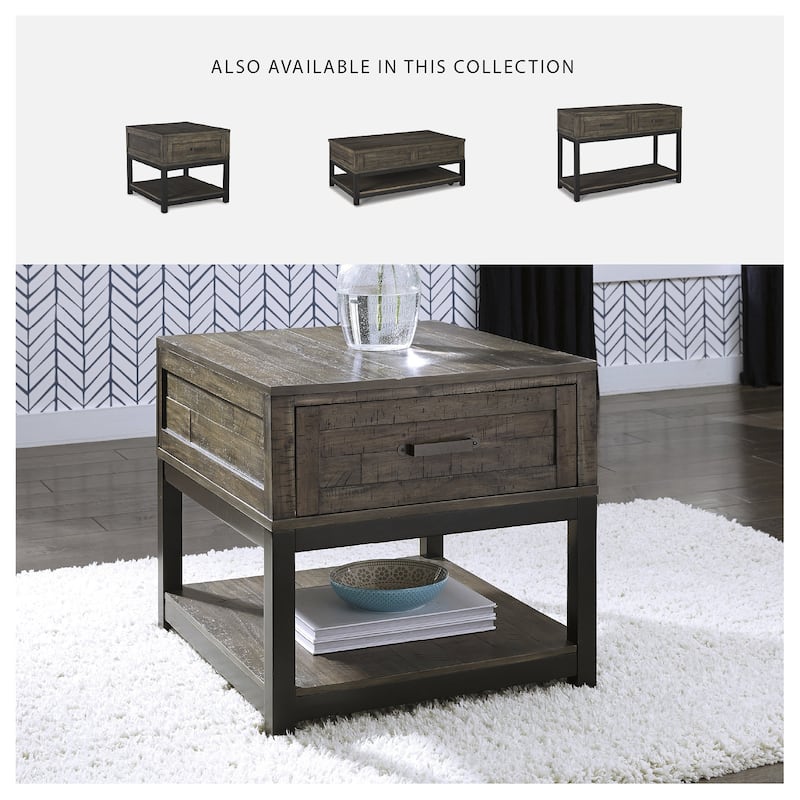 Johurst Casual Grayish Brown Rectangular End Table