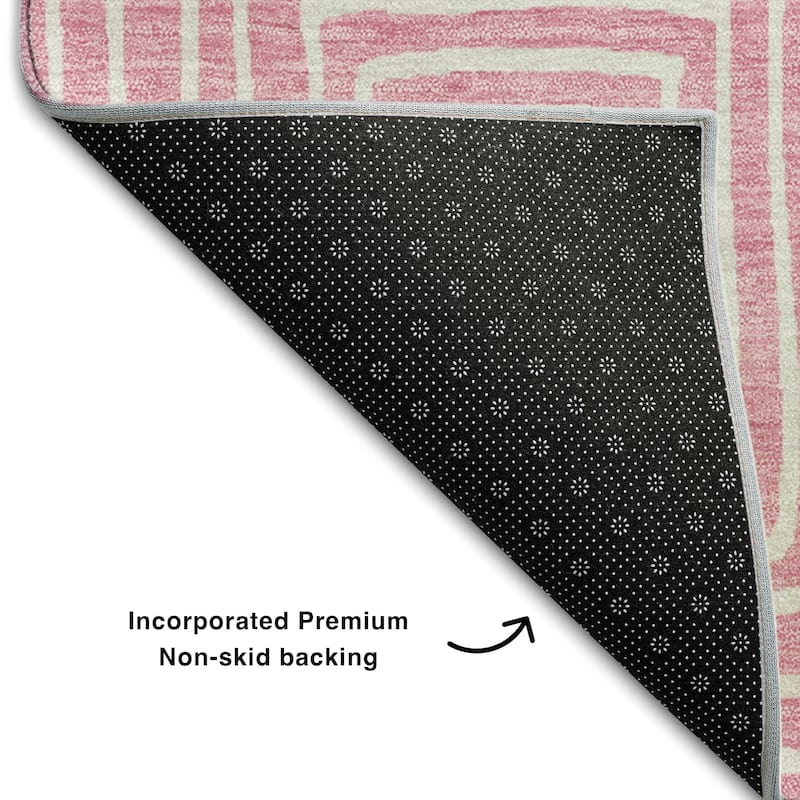 Premium Washable Super Soft Geo Motif Mayfield Rug