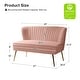 preview thumbnail 20 of 114, HULALA HOME Monica Modern Velvet Curved Tufted Back Loveseat with Metal Tapered Legs