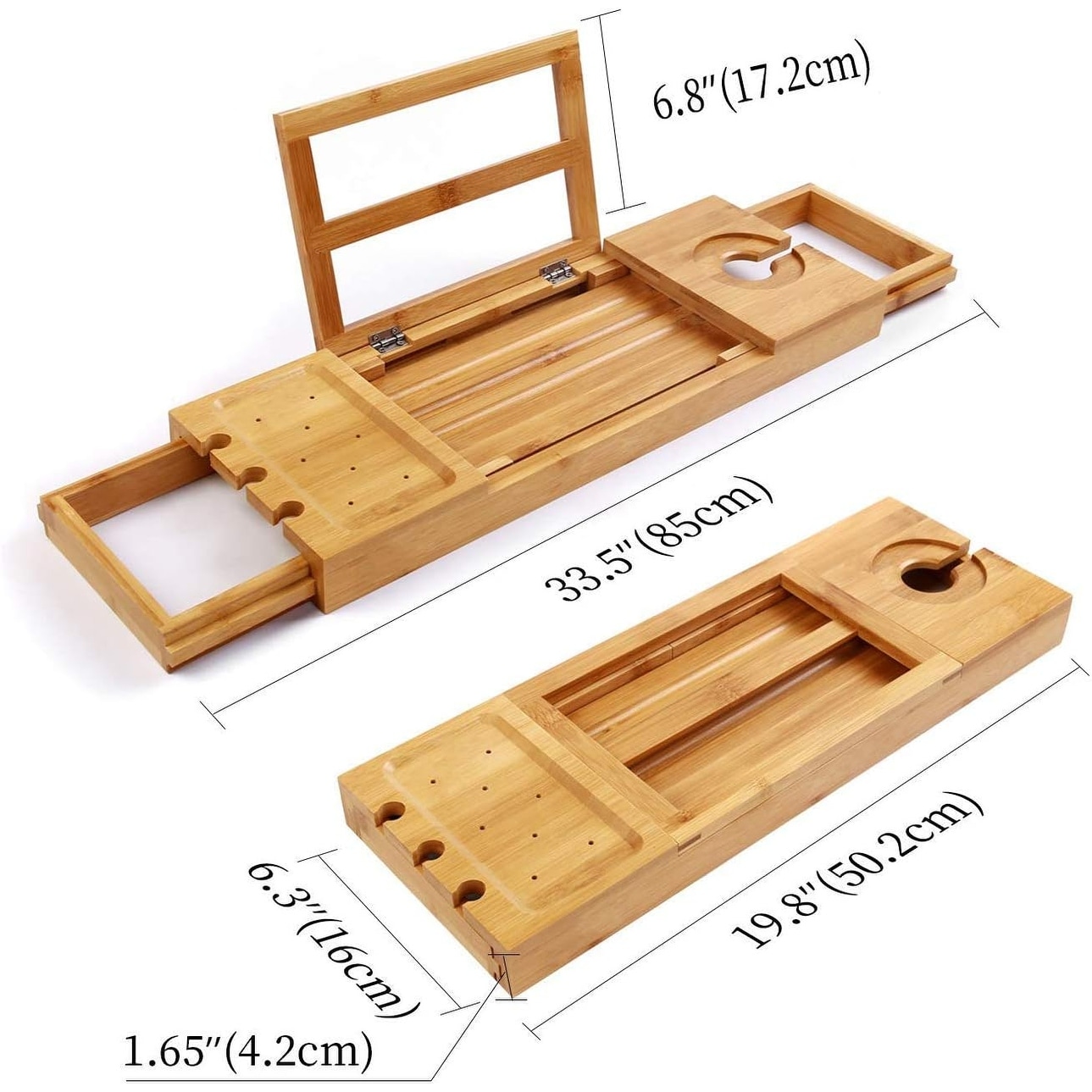  Utoplike Wooden Shower Caddy Corner, 3 Tier Wooden