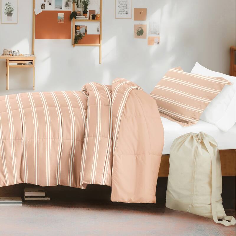 8pc Twin XL Pattern Dorm Bedding Bundle