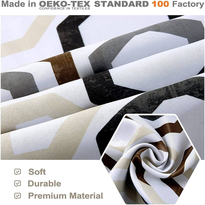 DriftAway Camden Geometric Lattice Printed Grommet Blackout Curtains