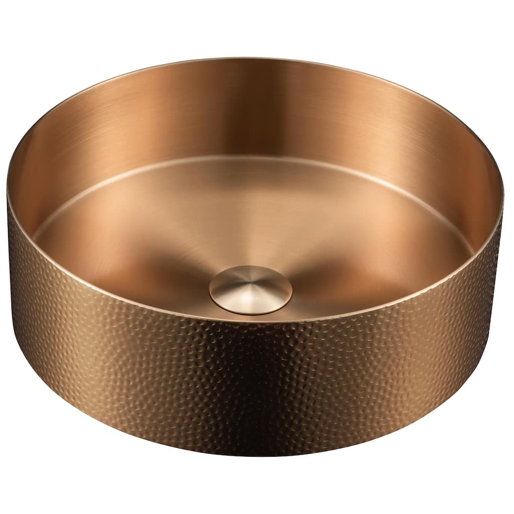 Karran USA CCV100 Cinox 15" Circular Stainless Steel Vessel Bathroom