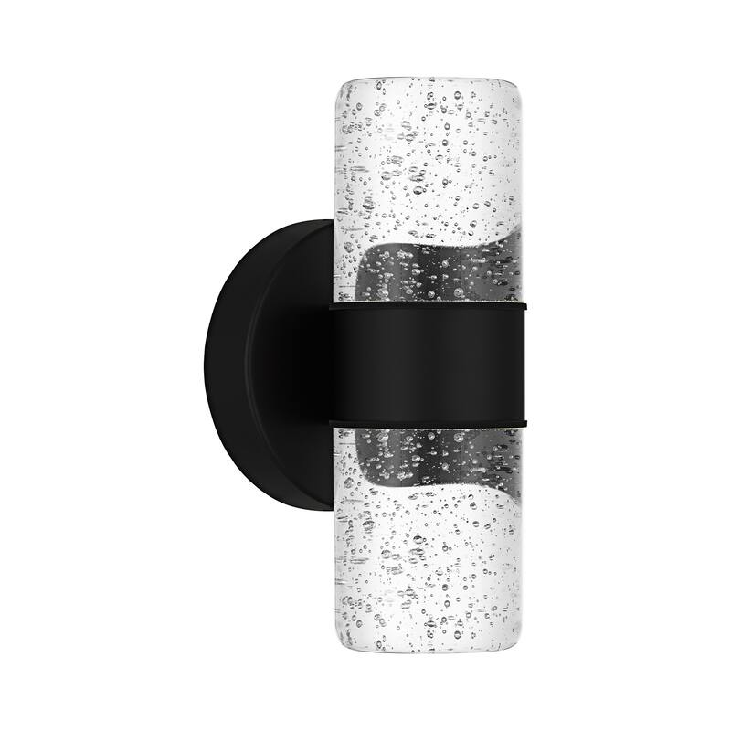 Kaia Integrated LED Matte Black Outdoor Wall Lantern