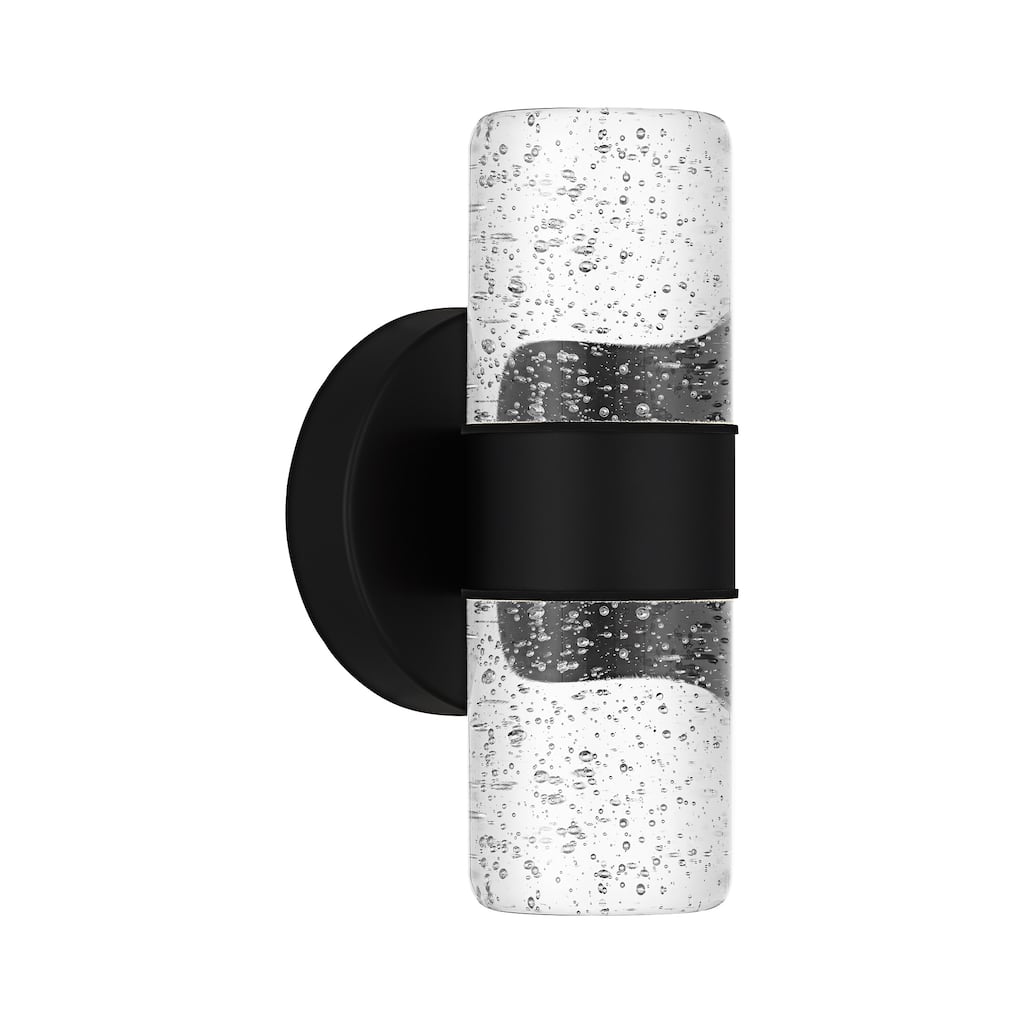 Kaia Integrated LED Matte Black Outdoor Wall Lantern